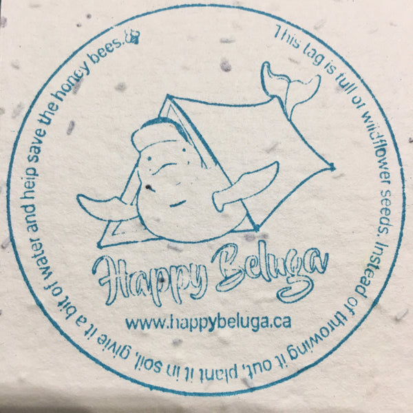 Reusable Bamboo Drinking Straws Tag - Happy Beluga