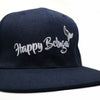 Whale Tail Snapback Hat - Happy Beluga - closeup