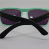 The Big Blue Bamboo Sunglasses, Happy Beluga, back, recycled plastic sunglasses, green sunglasses, bamboo sunglasses