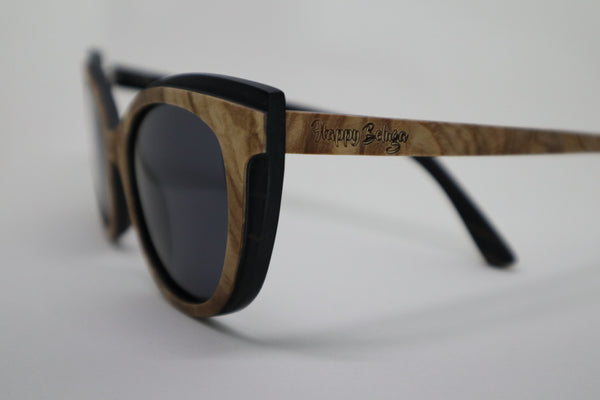 Vaquita Wood Sunglasses, Happy Beluga, side, wood sunglasses, wooden sunglasses, sunglasses Canada