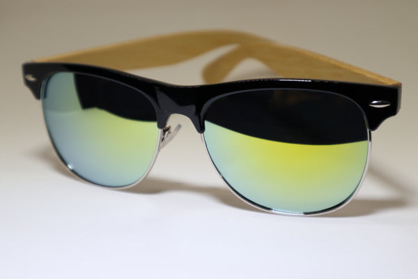 The Orca Bamboo Sunglasses - Happy Beluga - front - recycled plastic sunglasses - bamboo sunglasses