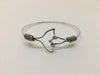 Whale Tail Silver Bangle